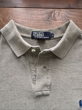 Polo by Ralph Lauren Olive Green Pique Cotton Polo Golf Shirt